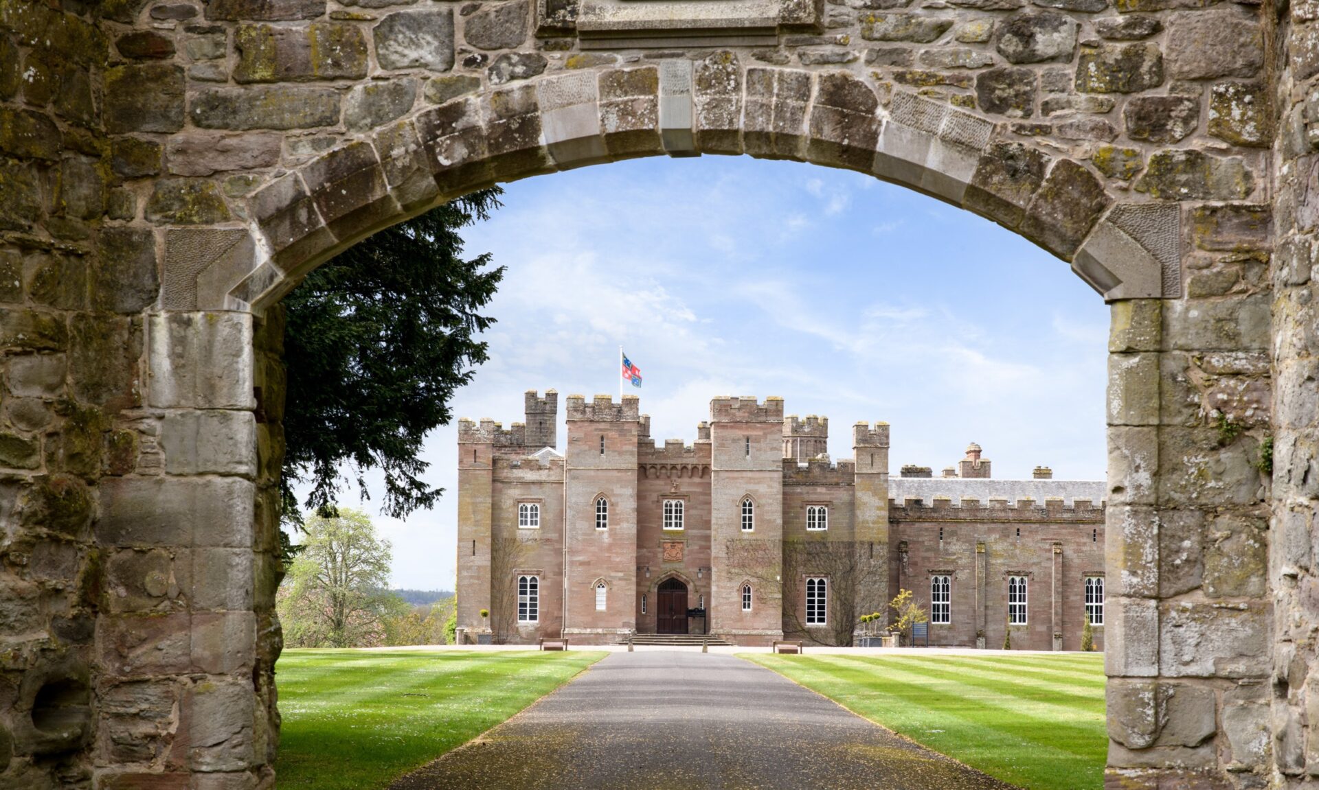 Scone Palace through the Ancient Archway Short Crop