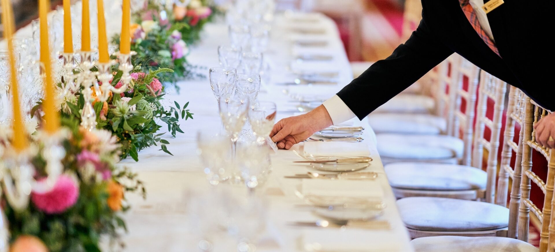 Wedding Tables in the Long Gallery