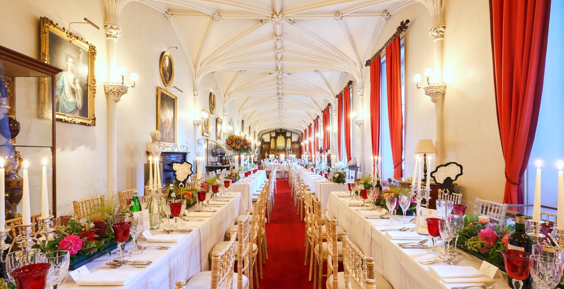 The Long Gallery Dinner Setup