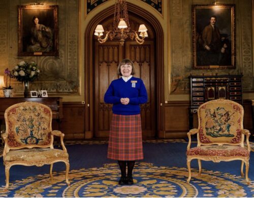 Tour Guide in Scone State Drawing Room