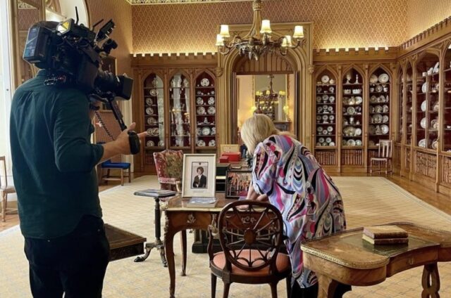 Sally Lindsay in the Library