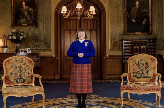 Tour Guide in Scone State Drawing Room