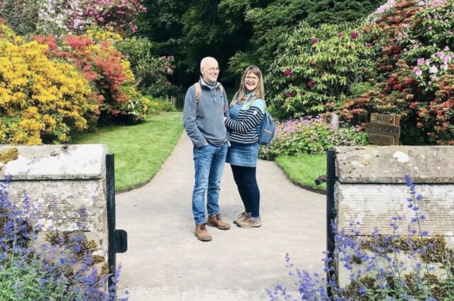 Visitors on Pathway to Kitchen Garden