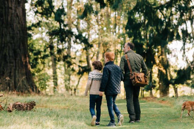 Family Strolling in the Pinetum Short Crop